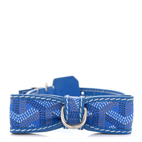 blue goyardine dog collar